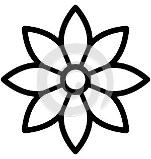 Flower Vector Icon which can easily modified or edit