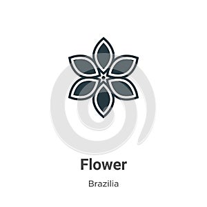 Flower vector icon on white background. Flat vector flower icon symbol sign from modern brazilia collection for mobile concept and