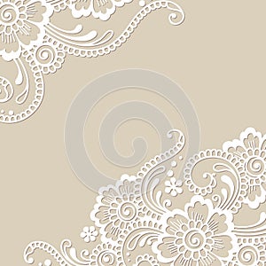 Flower vector ornament corner