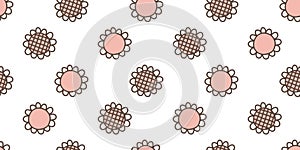 Flower vector pattern, floral seamless background
