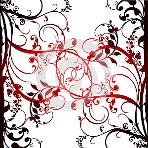 Flower and vines background