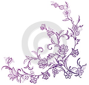 Flower and vines pattern