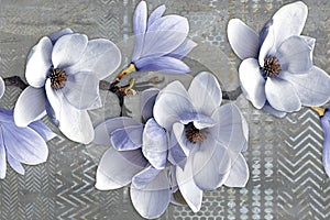 Flower wall Decor, Digital Wall Tile Design, Wall tiles Decor on Marble For Home Decoration.