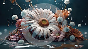 Květina ve vodě 