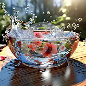 Flower Water Bowl
