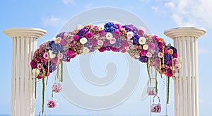 Flower wedding arch