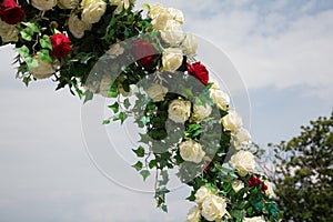 Wedding decorations for outdoor marrriage photo
