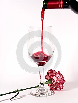 Flower Wine Bottle Glass