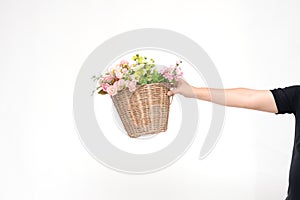 flowerbasket on hand
