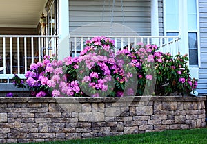 Flowerbed Porch Retailing Wall
