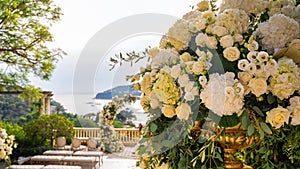 Flowerbed at the Villa Ephrussi de Rothschild in Saint-Jean-Cap-Ferrat, France