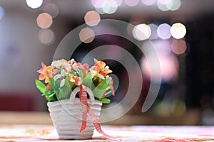 Flowerbox with artificial plant