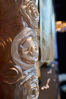 Flowered fabric hanging