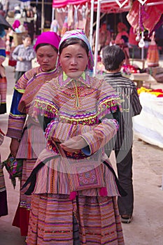 Flowered Hmong Woman