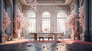 Flowerful wedding background