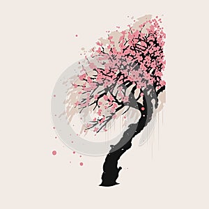 Flowering cherry angiosperm tree