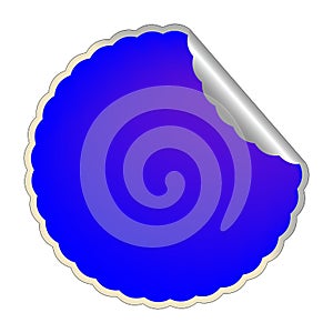 Flowerish blue label