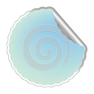 Flowerish blue label 3