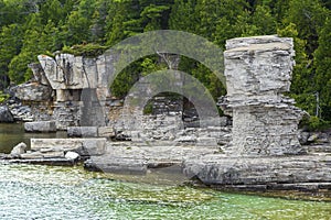 Flowerpot island in Fathom Five National Marine Park