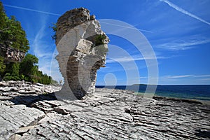 Flowerpot island in Tobermory, Ontario, Canada photo