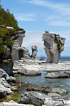 Flowerpot rock formations on Flowerpot Island