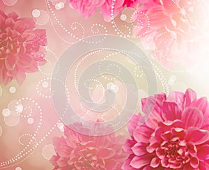 Flowers Abstract Design Art Background