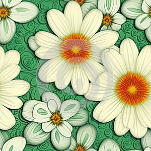 Flores abstracto ilustraciones. sin costura patrón 