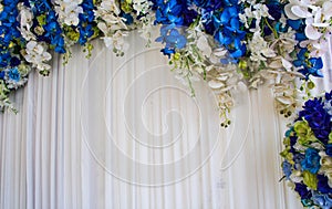 Flowers archway of wedding venue