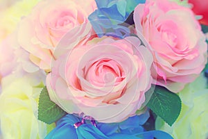 Flowers arrangements spring roses celebration bouquet pastel