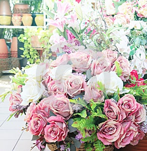Flowers bouquet arrange for decoration in home