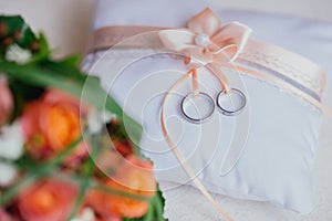 Flowers bride wedding rings