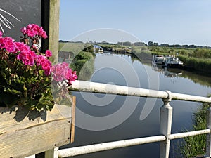 Flowers on a bridge in Wier photo