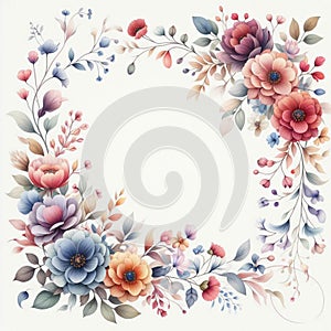 Flowers Bundle Border Frame