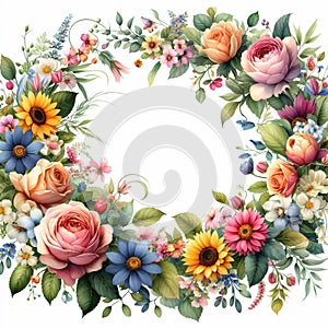 Flowers Bundle Border Frame