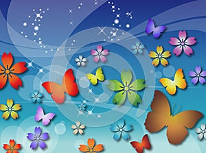 Flowers & Butterflies