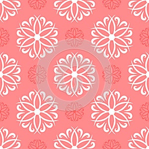 Flowers and curls. Seamless pattern. Repeated pattern.