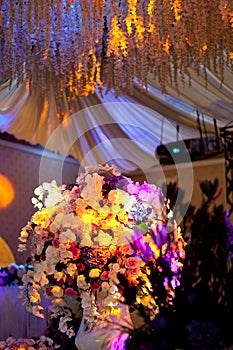 Flowers curtain,Stage decoration,Stage decoration