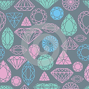 Flowers from diamond design elements