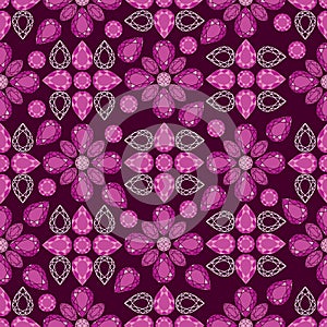 Flowers from diamond design elements