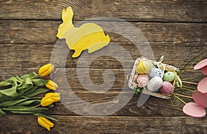 Flowers and easter decor set