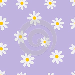 Flowers. Florar seamless pattern. Purple background. Vector