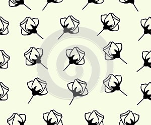 Flowers, floristics, floweret and floral, seamless vector background and pattern