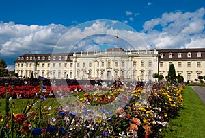 Flowers in front of the royal palace