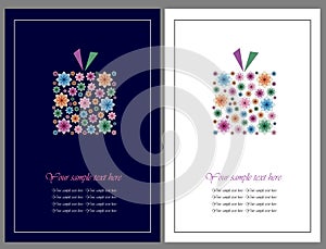 Flowers gift greeting cards