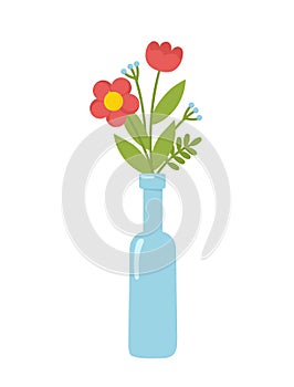 Flowers in glass concept