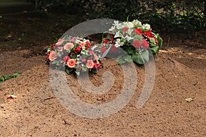 Flowers on a grave