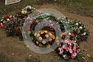 Flowers on a grave