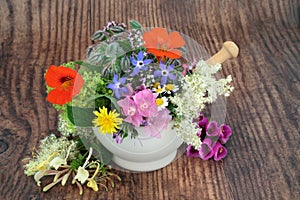 Flowers and Herbs for Natural Plant Based Herbal Remedies
