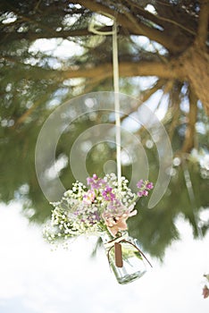 Flowers in hotel wedding