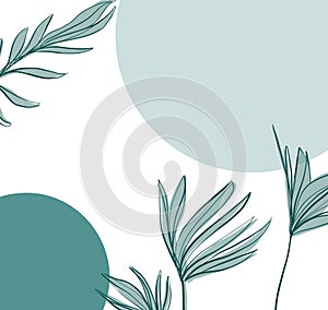 Flowers  illustration on blue background structure